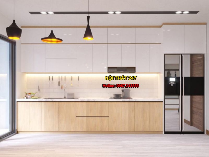 báo giá tủ bếp gỗ Laminate